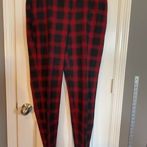 J. Jill Premium Bi-stretch slacks.  Size 16 Red and Black Plaid